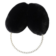 Solid Color Plush Warm Earmuffs Faux Pearls Winter Outdoor Ear Warmer Soft Furry Ear Covers