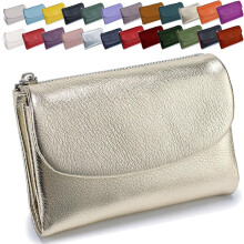 Women's Genuine Leather Bifold Wallet with RFID Protection, Card Holder & Coin Purse – Compatible with All Cards