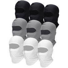 9 piezas de pasamontañas para hombre, cobertura facial completa, protección UV, pasamontañas a prueba de viento para actividades al aire libre,