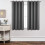 Blackout Curtains 52x54 in Light Grey, 2-Pack Polyester 1