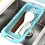 Telescopic Draining Basket – Large Capacity Blue Plastic Space Saver 9