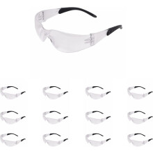 12 Pairs Safety Glasses, Scratch Resistant Polycarbonate ANSI Z87.1 Impact Resistant Lens