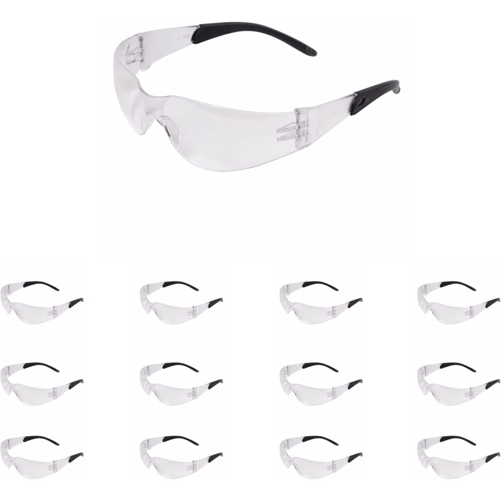 12 Pairs Safety Glasses, Scratch Resistant Polycarbonate Ansi Z87.1 Impact Resistant Lens 9130661851831