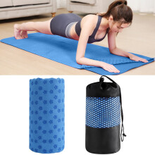 Toalla de yoga antideslizante premium, extragrande (72x32 pulgadas), absorbente del sudor y de secado rápido para yoga caliente, bikram, pilates y