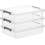 Clear stackable plastic storage bins with lids3pcs 1