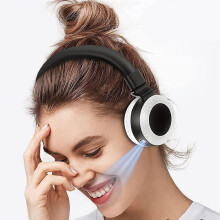 Bluetooth Headphones 5.1, Retractable HiFi Subwoofer, Fully Enclosed, Wired Card Insert & Flashlight