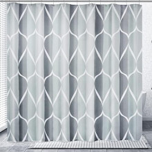 Geometric Pink Shower Curtain 72x60 in Polyester