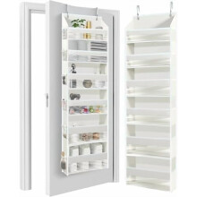 Organisateur de porte amélioré – Tissu extra épais 100D, capacité de 22,7 kg, 6 poches avant + 12 poches latérales, compatible avec les portes