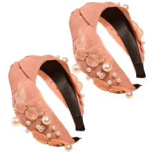 Geknotetes Perlenhaarband, Schmetterlingshaaraccessoires, Haarbänder für Mädchen, rutschfest, modisch, süßes Haarband mit Knoten