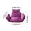 Almofada Egg Chair com Encosto de Cabeça Roxa Impermeável 4