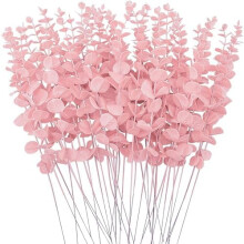 36-Piece Pink Artificial Eucalyptus Stems, 15 in