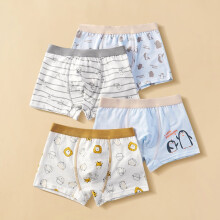 Cotton Boxer Briefs for Toddlers Cartoon Print 4-Pack