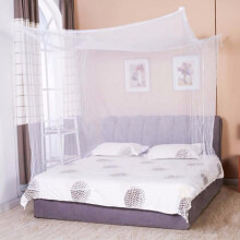 4-Ecken-Betthimmel mit Moskitonetz, passend für Doppelbetten (Full/Queen), kleine Kingsize-Betten (Small King Size)