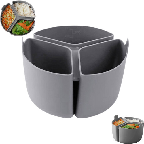 MOQIN silicone slow cooker liners 3-compartment reusable 1