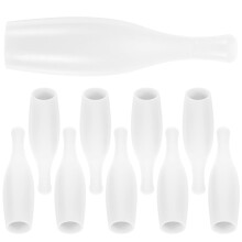 Jeu de quilles de bowling de table réutilisables blanches (10 pièces)