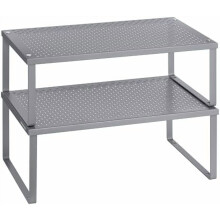2-Piece Metal Cabinet Shelf Organiser Set