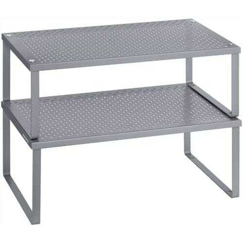 2-Piece Metal Cabinet Shelf Organiser Set