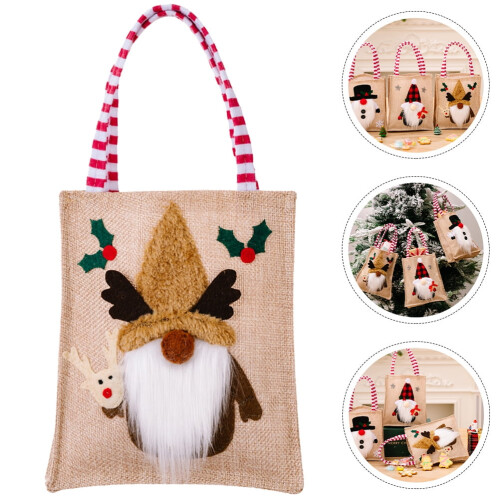 Linen Christmas Present Bag – Rectangular, Reusable