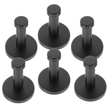 6er-Packung Kleiderhaken, dekorative Wandhaken, Schlüsselhaken, Kleidungshaken, Schwarz