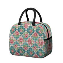 Boîte à lunch isotherme à motif floral pour femme – Étanche, idéale pour le travail, la plage, les voyages, les pique-niques et le camping