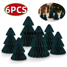 Honeycomb Paper Christmas Trees 6-Piece Set