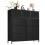 9-Drawer Fabric Storage Cabinet Black 1