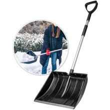 Robuuste opvouwbare sneeuwschep van 122 cm (48 inch) met aluminium D-handgreep.