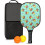 Σετ κουπιών Pickleball από fiberglass με λουλούδια και 2 μπάλες και τσάντα – Συμβατό με 1