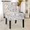 Upholstered Dining Chair White Solid Wood Legs 1