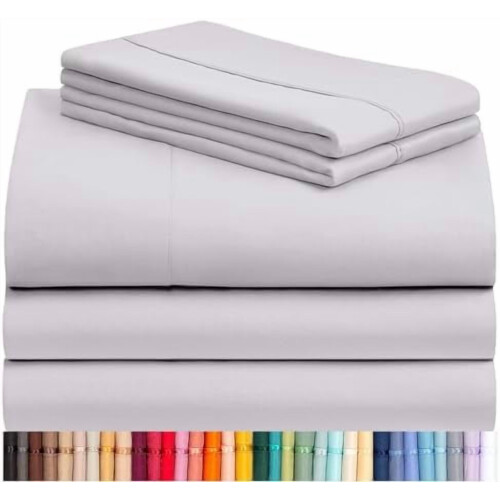 Microfiber Queen Sheet Set 4-Piece Deep Pocket 18 in