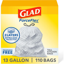 ForceFlex hoge vuilniszakken met trekkoord, 13 gallon, 110 stuks