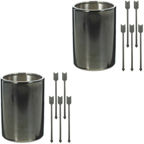 2Sets Cocktail- Und Rührstäbchen in Elegantem 2