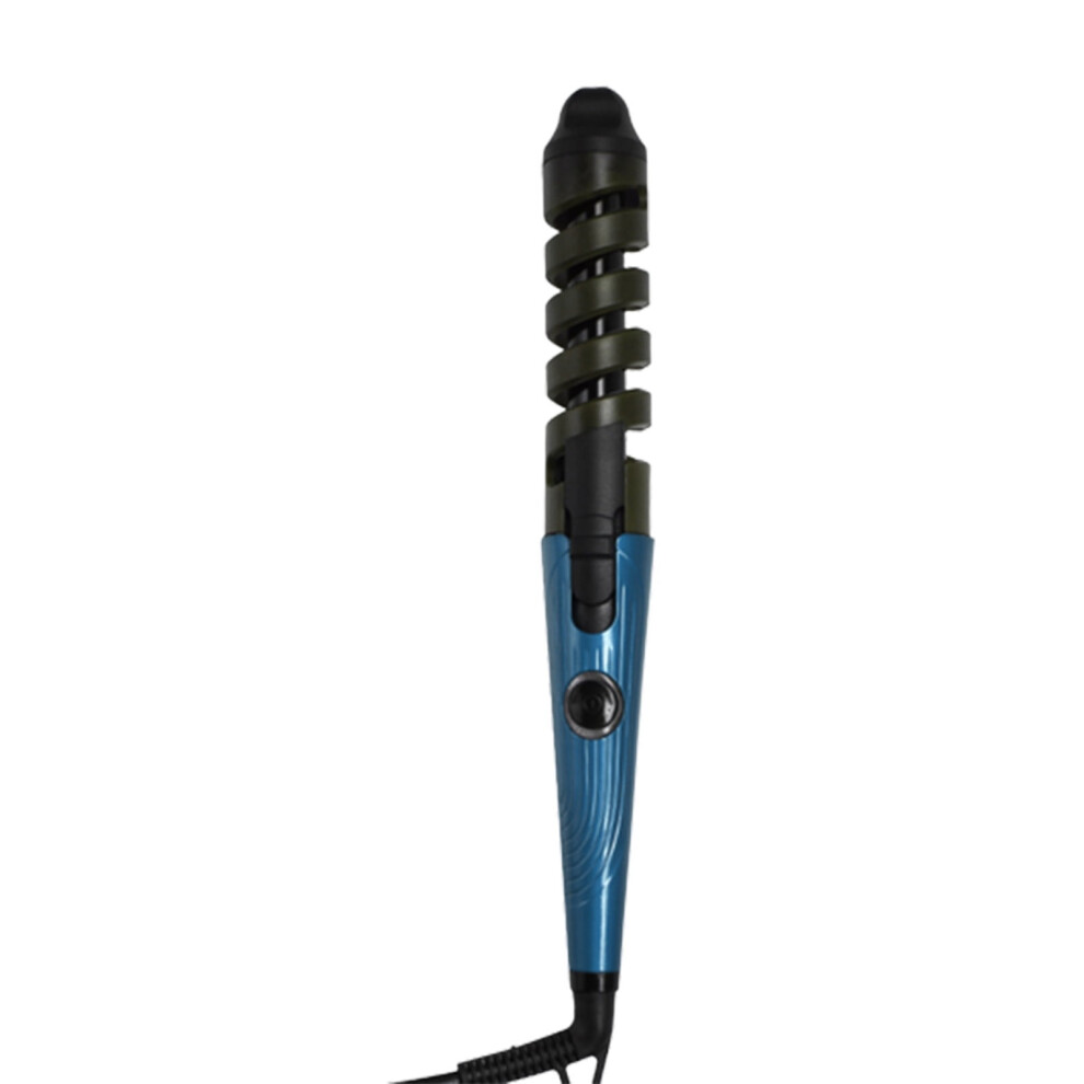 Blue Cordless Automatic Curling Iron,Ceramic Auto Hair Curler,Rechargeable Curling Iron Wand,Detangle & Scald-Free,Fast Heating For Hair Styling,,