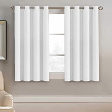 Pure White Thermal Insulated Curtain, 52"x45", Grommet Top, Room Darkening, Energy Saving – One Panel