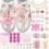 Kit di 95 ciondoli rosa per scarpe con 4 lacci 1