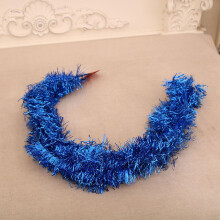 Karácsonyi Tinsel Girl kék metálfényű csavart dekoráció