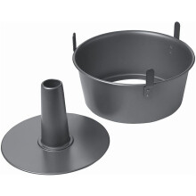 MY Angel Food kageform med kølefødder, 2-delt nonstick-rørform, 9,5 tommer kulstofstål, perfekt til pundkager og svampekager