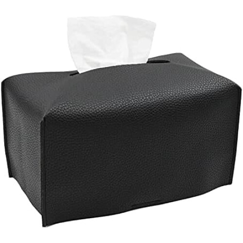Κάλυμμα για χαρτομάντιλα από δέρμα PU 9,5x5x5in μαύρο