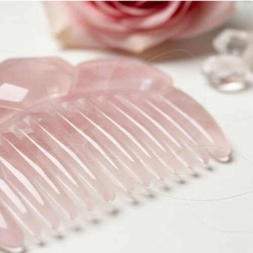Pente de Quartzo Rosa com Design de Nuvem para Gua Sha 2