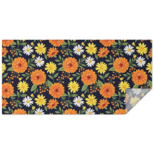 Nappe rectangulaire Pioneer Flower à motif floral, 152 x 305 cm, en polyester imperméable, facile à nettoyer et anti-taches, idéale pour les