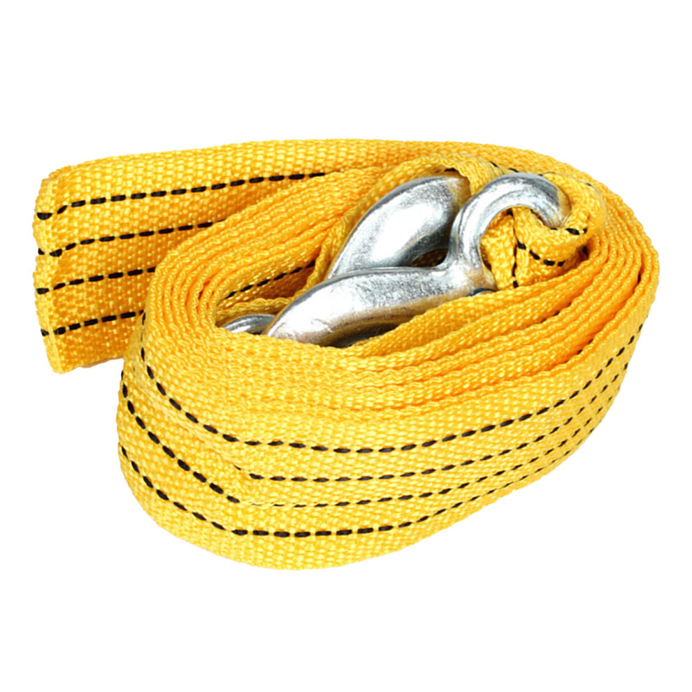 Heavy Duty Tow Rope 3 Ton 3M Stainless Steel & Nylon Car Trailer Emergency 4931385697294