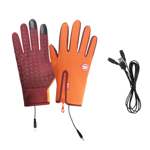 AWZXDE Unisex Χειμερινά Θερμαινόμενα Γάντια USB - Αντιανεμικά Θερμικά Γάντια Ποδηλασίας 2