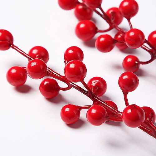 Tulpini artificiale de fructe de pădure roșii, Burgundy, 20 cm, 20 buc. 2