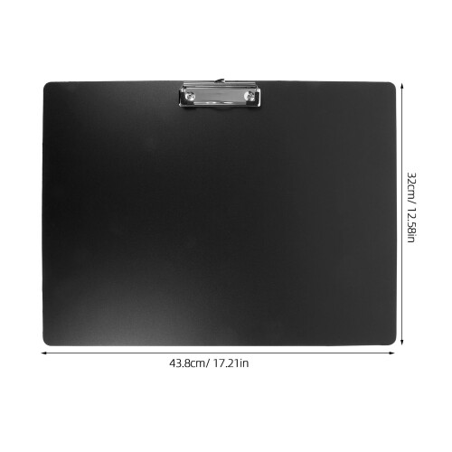 4Pièces Porte-Documents A3 Noir Clip Métallique Usage Scolaire 1