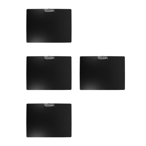 4Pièces Porte-Documents A3 Noir Clip Métallique Usage Scolaire 2