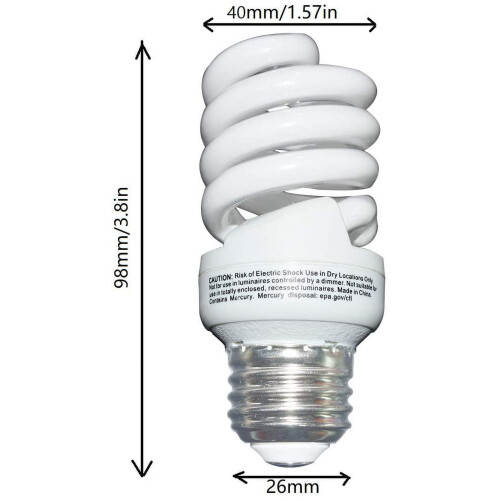 Συμπαγής λαμπτήρας φθορισμού 13Watt (60Watt), απαλό λευκό 2700K, 1040LM, σπειροειδείς 1