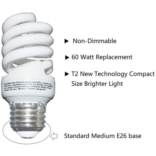 Συμπαγής λαμπτήρας φθορισμού 13Watt (60Watt), απαλό λευκό 2700K, 1040LM, σπειροειδείς 2