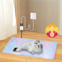 Waterproof Pet Heating Pad Electric Blanket Dog Cat Winter Warmer Pad Adjustable Temperature with Digital Display (EU),A