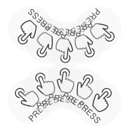 96Pcs Transparent PVC Door Switch Press Stickers Self-Adhesive 2