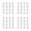 96Pcs Transparent PVC Door Switch Press Stickers Self-Adhesive 4